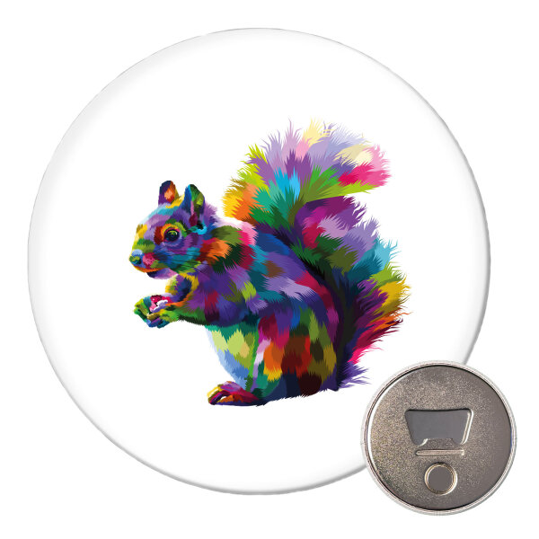 Magnet Eichhörnchen Colorful 59mm Kühlschrankmagnet