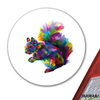 Aufkleber Eichhörnchen Colorful 10cm