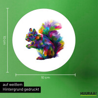 Aufkleber Eichhörnchen Colorful 10cm
