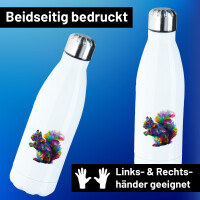 Trinkflasche Eichhörnchen Colorful 500ml Edelstahl Wasserflasche