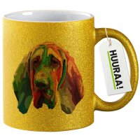 Glitzertasse Bloodhound Colorful 330ml