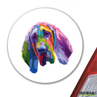 Aufkleber Bloodhound Colorful 10cm