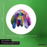 Aufkleber Bloodhound Colorful 10cm