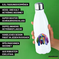 Edelstahl-Trinkflasche Bloodhound Colorful 500ml Wasserflasche