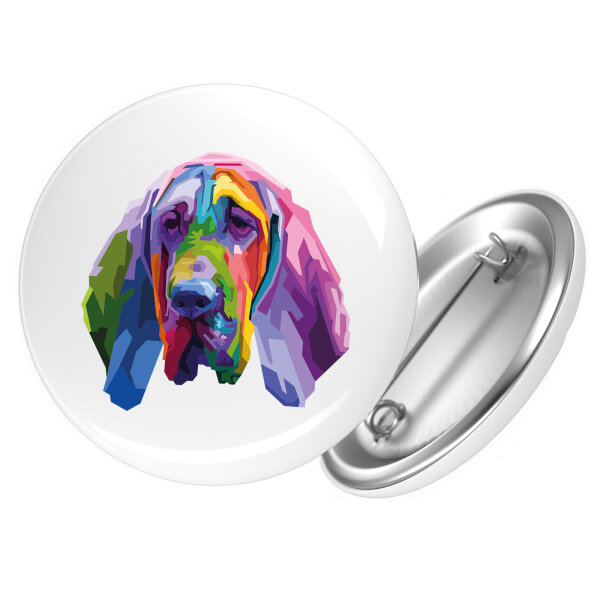 Button Bloodhound Colorful