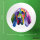 Button Bloodhound Colorful rund