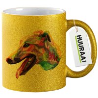 Glitzertasse Greyhound Colorful 330ml