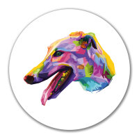 Aufkleber Greyhound Colorful 10cm rund