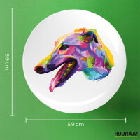 Button Greyhound Colorful rund