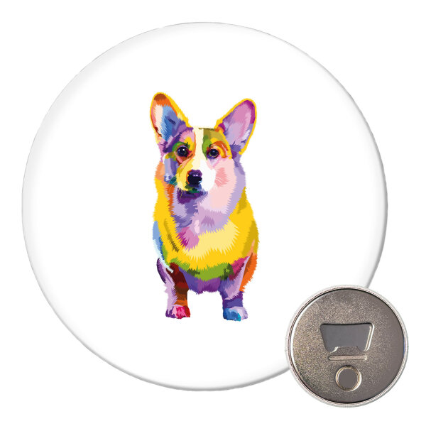 Magnet Corgi Colorful 59mm Kühlschrankmagnet