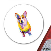 Aufkleber Corgi Colorful 10cm