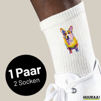 Unisex Socken Corgi Colorful Baumwolle