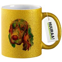 Glitzertasse Cocker Spaniel Colorful 330ml