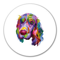 Aufkleber Cocker Spaniel Colorful 10cm rund