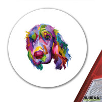 Aufkleber Cocker Spaniel Colorful 10cm