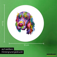 Aufkleber Cocker Spaniel Colorful 10cm