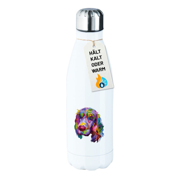 Edelstahl-Trinkflasche Cocker Spaniel Colorful 500ml Wasserflasche