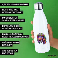Edelstahl-Trinkflasche Cocker Spaniel Colorful 500ml Wasserflasche