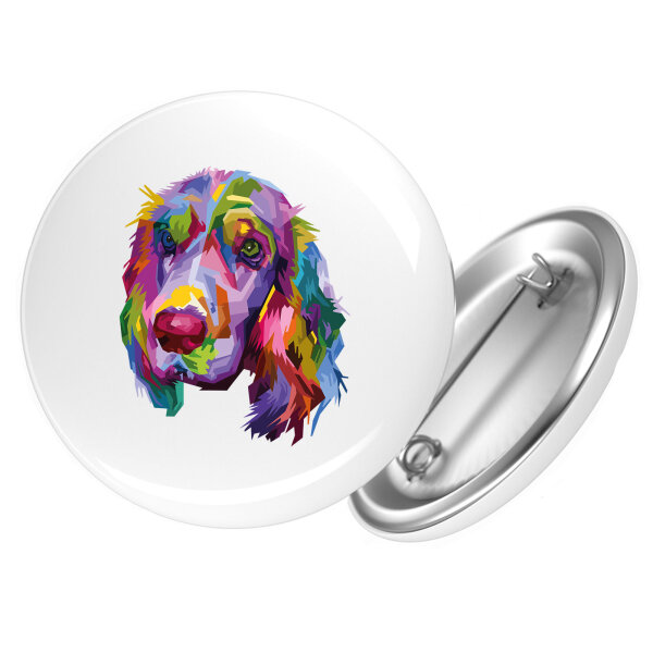 Button Cocker Spaniel Colorful rund