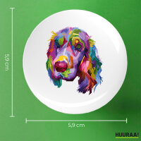 Button Cocker Spaniel Colorful rund