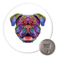 Magnet British Bulldog Colorful 59mm Kühlschrankmagnet