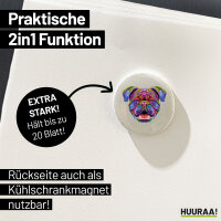 Magnet British Bulldog Colorful 59mm Kühlschrankmagnet