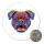 Magnet British Bulldog Colorful 59mm Kühlschrankmagnet