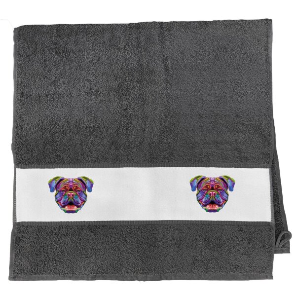 Handtuch British Bulldog Colorful 50x100cm