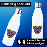 Edelstahl-Trinkflasche British Bulldog Colorful 500ml...