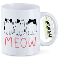 Kaffeetasse Katzen Meow Comic 330ml