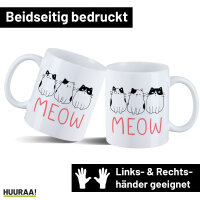 Kaffeetasse Katzen Meow Comic 330ml