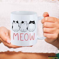 Kaffeetasse Katzen Meow Comic 330ml