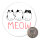 Magnet Katzen Meow Comic 59mm Kühlschrankmagnet