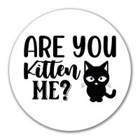 Aufkleber Are you kitten me Katze 10cm