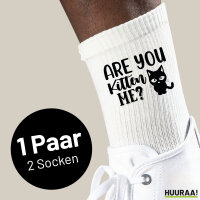 Unisex Socken Are you kitten me Katze Größe...