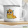 Emaille Tasse süßes Monster Orange 300ml Vintage