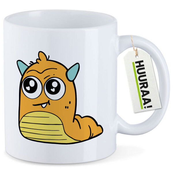 Kaffeetasse süßes Monster Orange 330ml