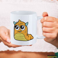 Kaffeetasse süßes Monster Orange 330ml