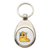 Schlüsselanhänger süßes Monster Orange