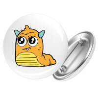 Button süßes Monster Orange