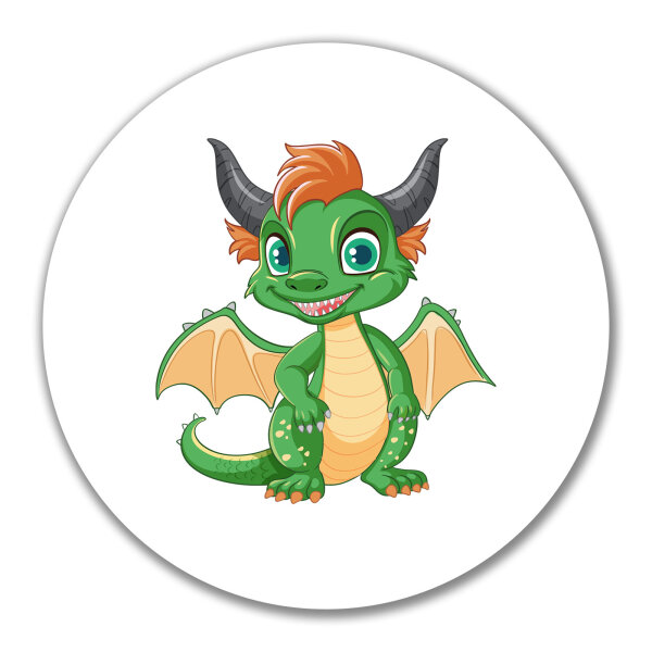 Aufkleber Drache Fabelwesen 10cm rund