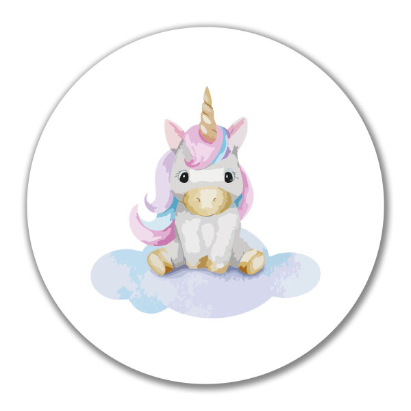Aufkleber Einhorn Fabelwesen 10cm rund