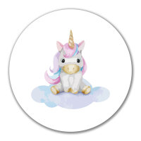 Aufkleber Einhorn Fabelwesen 10cm rund