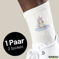 Unisex Socken Einhorn Fabelwesen Baumwolle