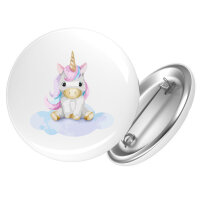 Button Einhorn Fabelwesen rund
