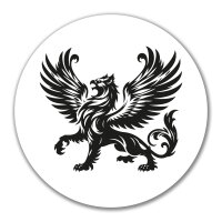 Aufkleber Greif Fabelwesen 10cm rund