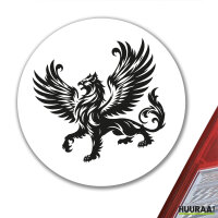 Aufkleber Greif Fabelwesen 10cm rund