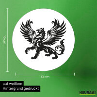 Aufkleber Greif Fabelwesen 10cm rund