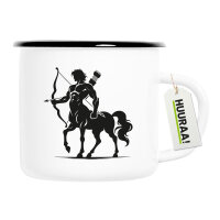 Emaille Tasse Zentaur Fabelwesen 300ml Vintage