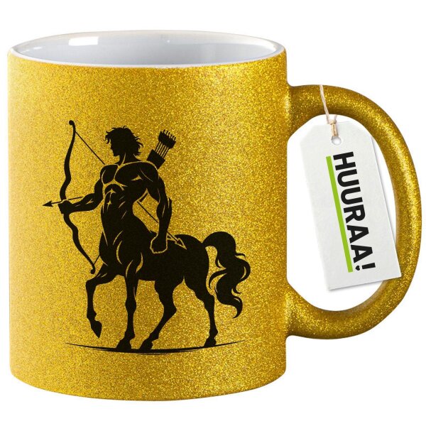 Glitzertasse Zentaur Fabelwesen 330ml